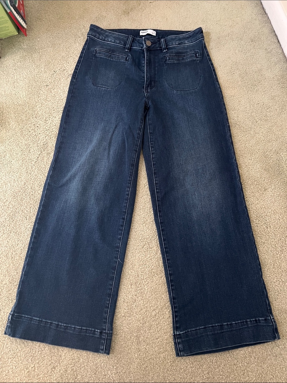Sonoma Dark Indigo Wide Leg Ankle Jeans